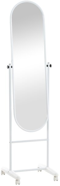 Stojace zrkadlo Nane Oval - 155x40x42 cm - Biela
