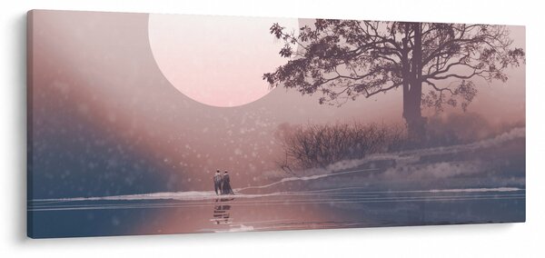 Obraz - Zamilovaný pár (120x50 cm)