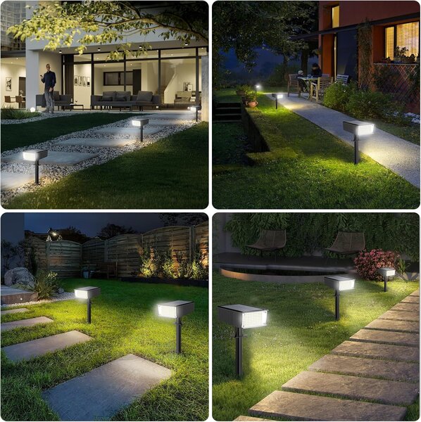 Bezdoteku LEDsolar 72 vonkajšie svetlo do zeme 2 ks, 72 LED, bezdrôtové, iPRO, 2W, studená farba