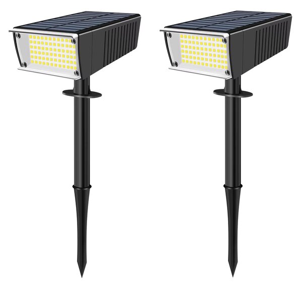 Bezdoteku LEDsolar 72 vonkajšie svetlo do zeme 2 ks, 72 LED, bezdrôtové, iPRO, 2W, studená farba