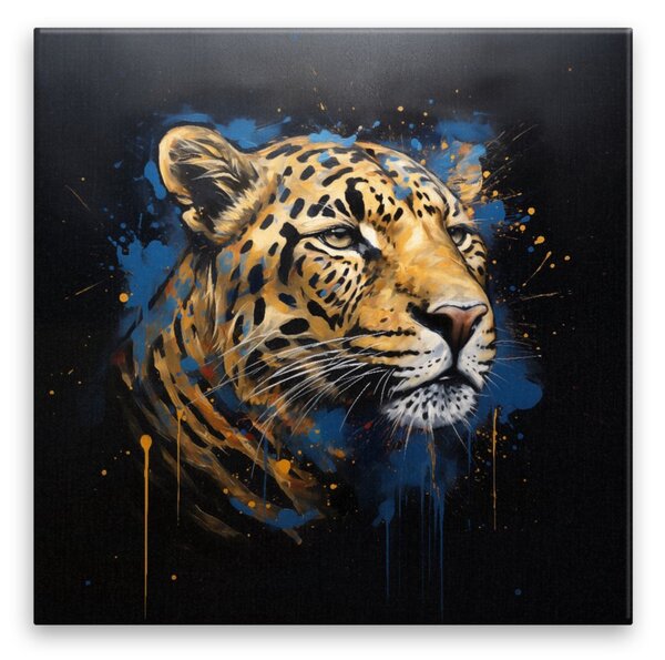 Obraz na plátne - Portrét jaguára - 40x40 cm