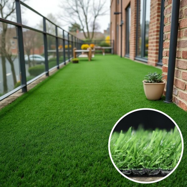 Trade Concept 100x200 cm Metrážny trávny koberec Pure Green – na von aj na doma, zelená, exteriér
