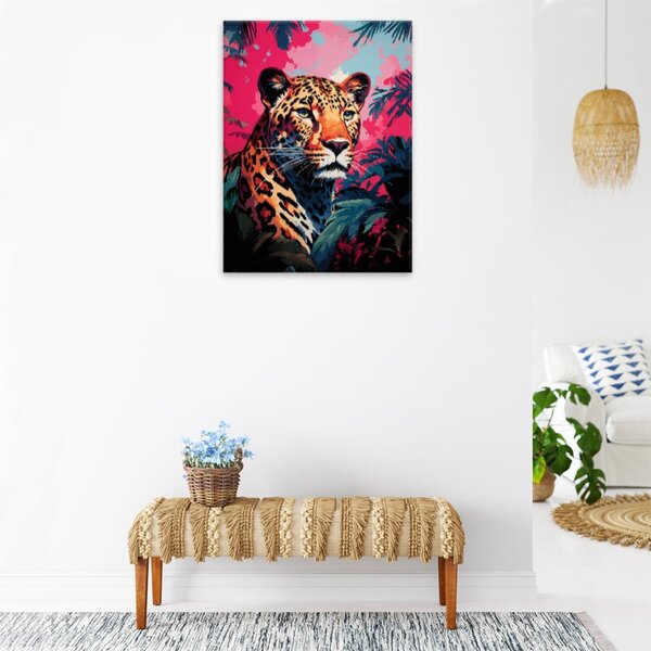 Obraz na plátne - Leopard v džungli - 30x40 cm