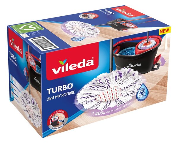 Rotačný mop s vedierkom Turbo 3v1 – Vileda