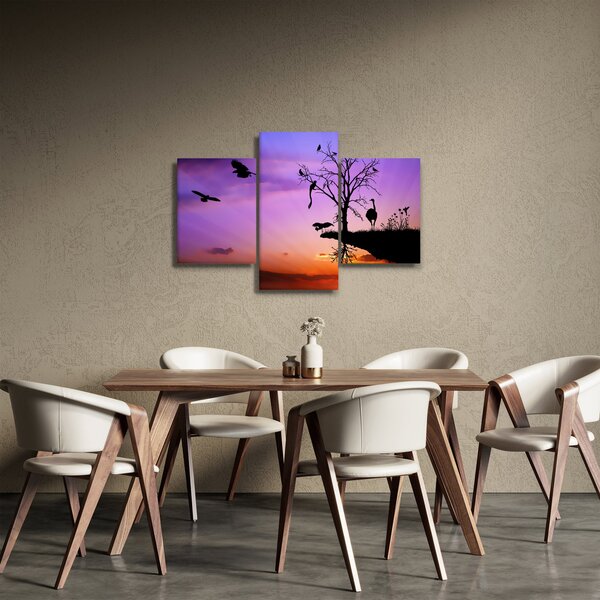 Obraz - Siluety zvierat (90x60 cm)