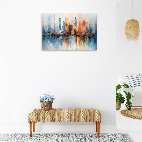 Obraz na plátne - Maľovaný New York - 60x40 cm