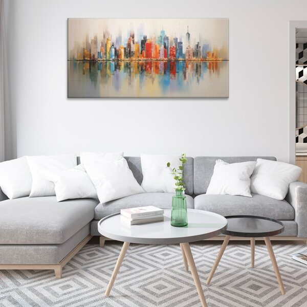 Obraz na plátne - New York v odraze - 60x30 cm