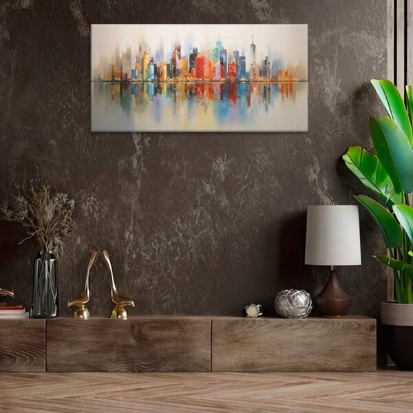 Obraz na plátne - New York v odraze - 60x30 cm