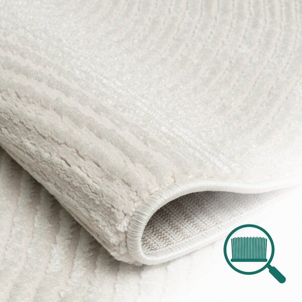 Angel Carpet, Kusový koberec Zafiro 25 Cream, 60x110, biela, kancelária