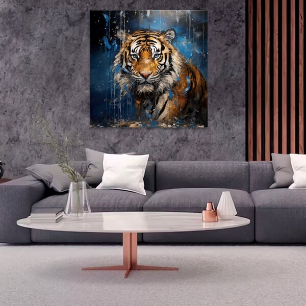 Obraz na plátne - Tiger cíti korisť - 40x40 cm