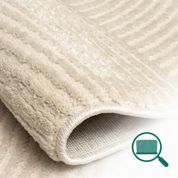 Angel Carpet, Kusový koberec Zafiro 25 Beige, 60x110, béžová, kancelária