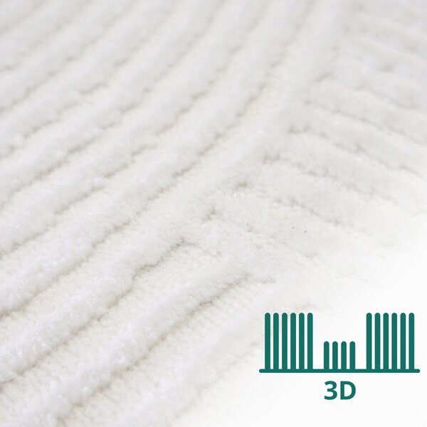 Angel Carpet, Kusový koberec Zafiro 25 Cream, 60x110, biela, kancelária