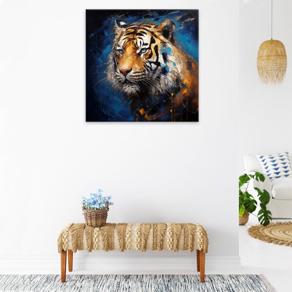 Obraz na plátne - Portrét tigra - 40x40 cm