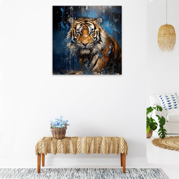 Obraz na plátne - Tiger cíti korisť - 40x40 cm