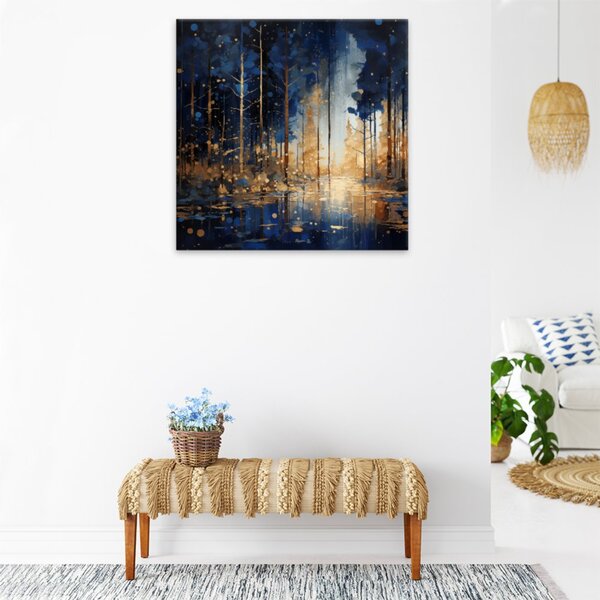 Obraz na plátne - Prvý sneh v odraze slnka - 40x40 cm
