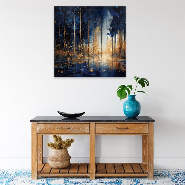 Obraz na plátne - Prvý sneh v odraze slnka - 40x40 cm