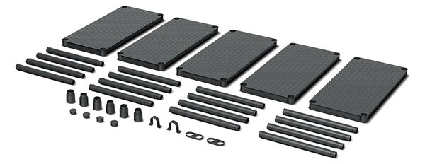 Prosperplast Regál plastový 5 políc STACKARO MIDDLE 74 x 36 x 172,5 cm - čierny