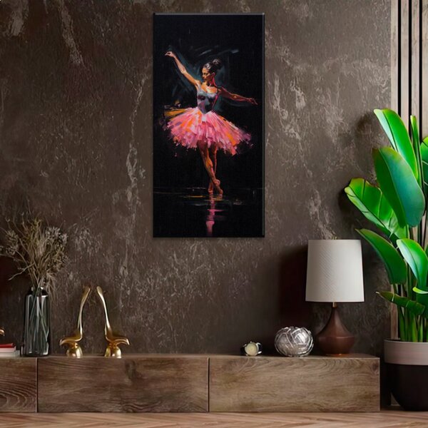 Obraz na plátne - Balerína v neóne - 30x60 cm