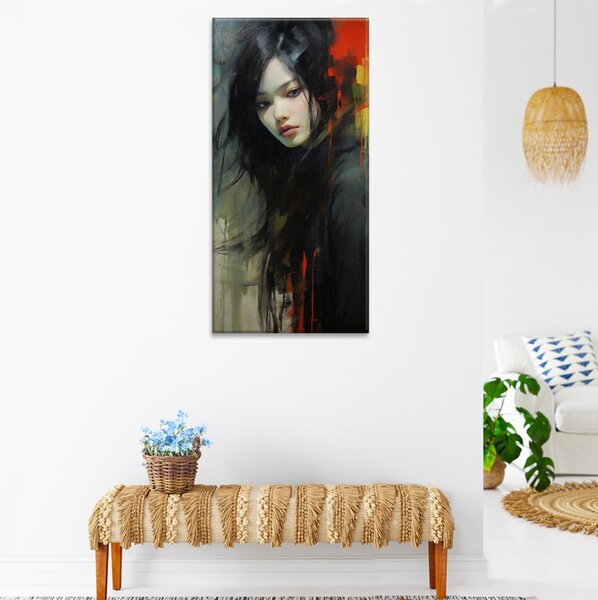 Obraz na plátne - Ázijské dievča - 30x60 cm