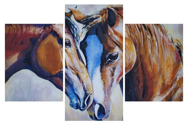 Obraz - Zamilované kone (90x60 cm)