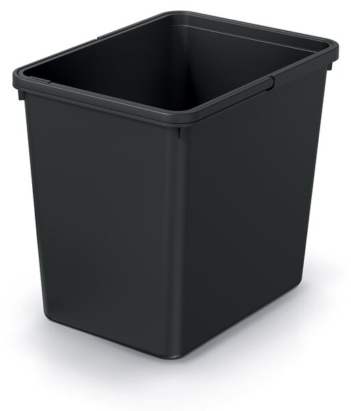 Prosperplast Závesný odpadkový kôš SYSTEMA BASIC, 23 l, 36 x 27 x 33cm, čierny