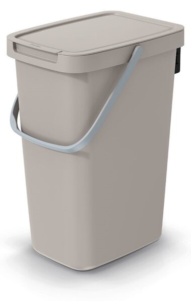 Prosperplast Závesný odpadkový kôš s vekom SYSTEMA Q, 12 l, 26 x 20 x 37,5 cm béžová