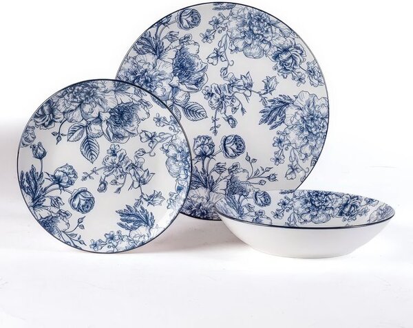 Porcelánová sada tanierov GIVERNY 18 ks