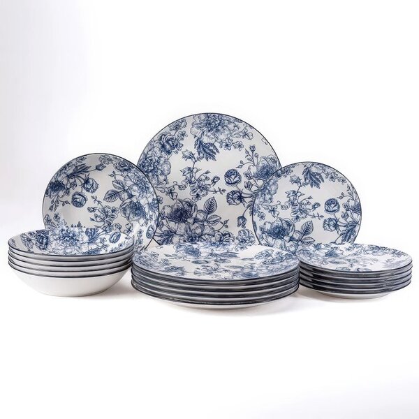 Porcelánová sada tanierov GIVERNY 18 ks