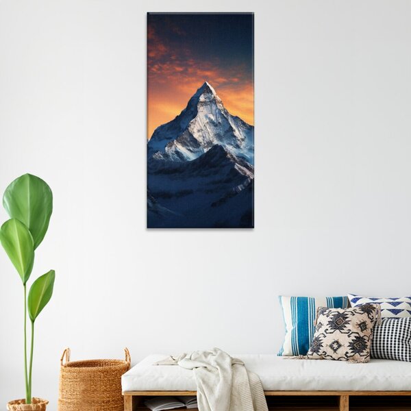 Obraz na plátne - Západ slnka v Nepále - 30x60 cm
