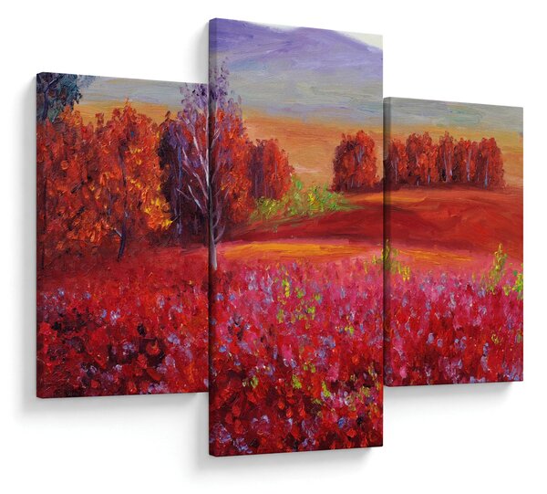 Obraz červenej krajiny (90x60 cm)