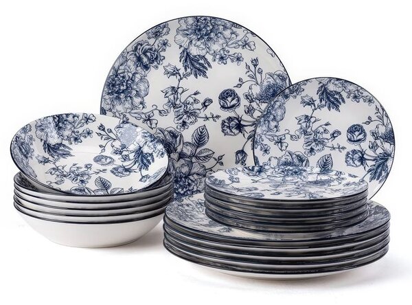 Porcelánová sada tanierov GIVERNY 18 ks