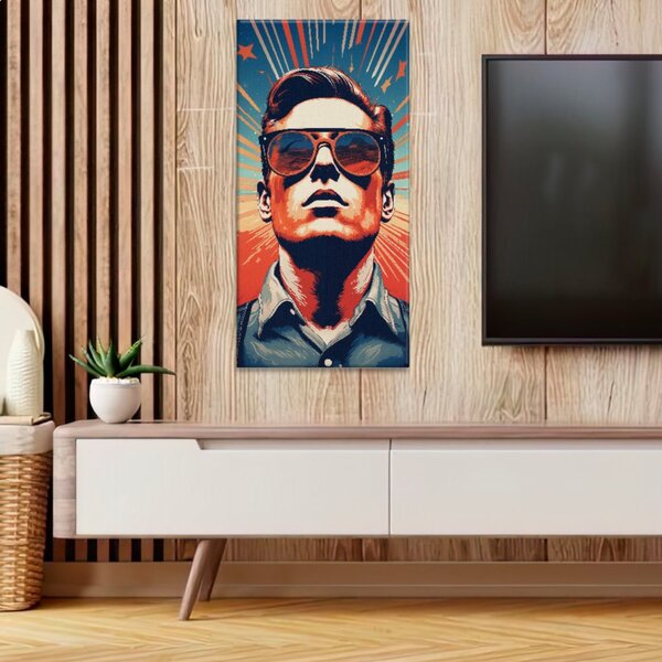 Obraz na plátne - Pilot na plagáte - 30x60 cm