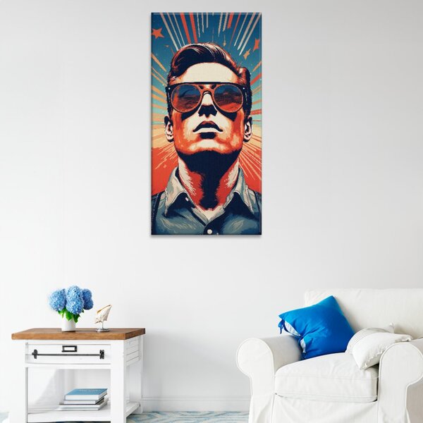 Obraz na plátne - Pilot na plagáte - 30x60 cm