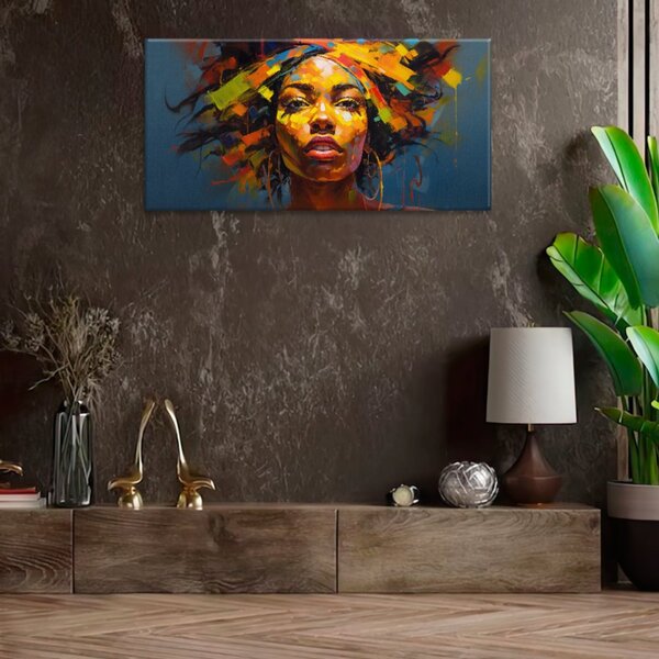 Obraz na plátne - Portrét africkej ženy - 60x30 cm