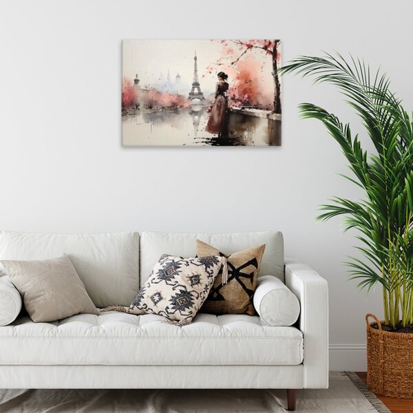 Obraz na plátne - Opustená v Paríži - 60x40 cm