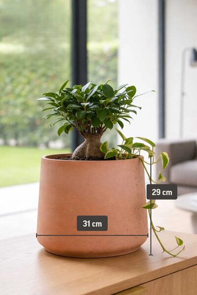 Kvetináč TROPICO, sklolaminát, výška 29 cm, oranžová