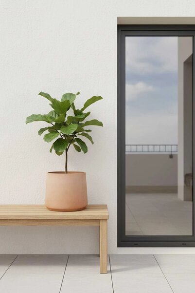 Kvetináč TROPICO, sklolaminát, výška 29 cm, oranžová