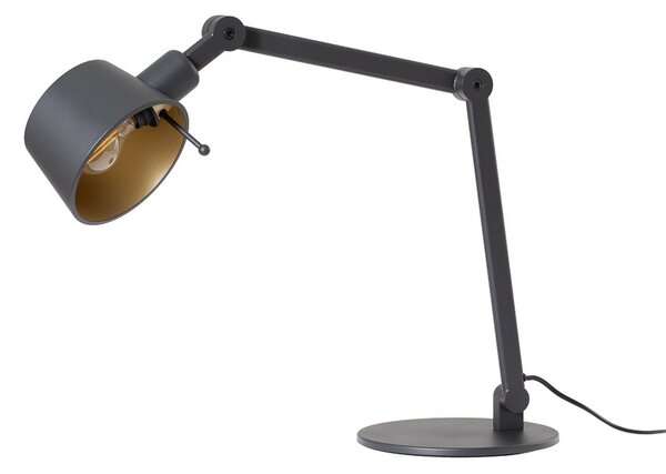 Stolové Lampa Lucande, Silka, Čierna, Pracovňa, Kov, Moderný