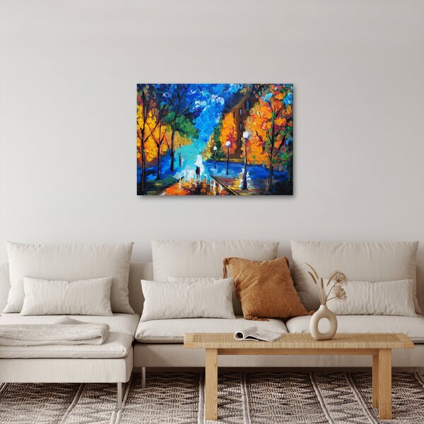 Obraz - Milenci, Pointilizmus (70x50 cm)
