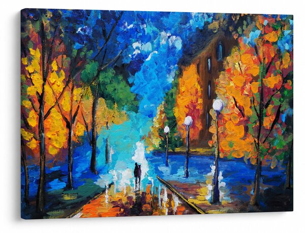 Obraz - Milenci, Pointilizmus (70x50 cm)