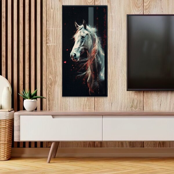 Obraz na plátne - Kôň v hmle - 30x60 cm