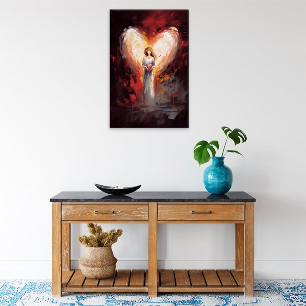 Obraz na plátne - Anjel v plameňoch - 40x60 cm