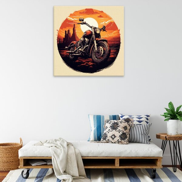 Obraz na plátne - Motorka na tripe - 40x40 cm