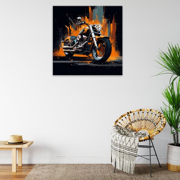 Obraz na plátne - Motorka Harley Davidson - 40x40 cm