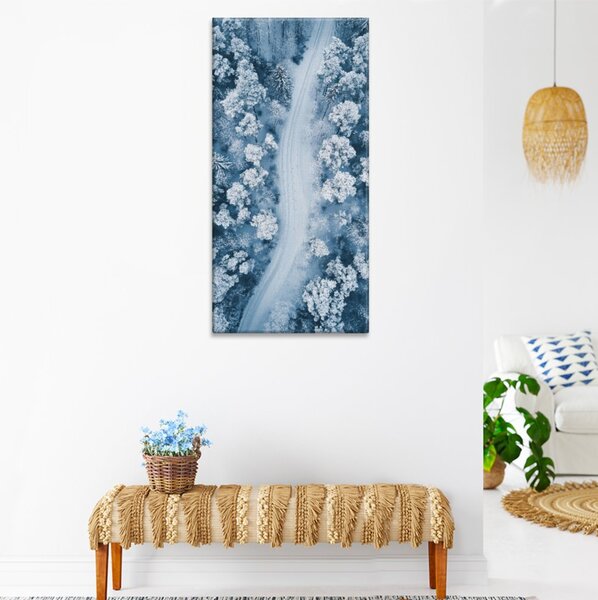 Obraz na plátne - Zimná cesta - 30x60 cm