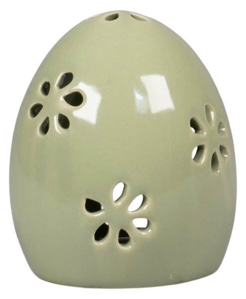 Keramický svietnik Happy Easter Egg Green
