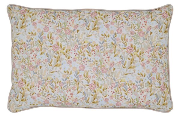 Ružovo-modrá obliečka na vankúš s kvetmi Aix Wild Flowers - 35*50 cm - Chic Antique