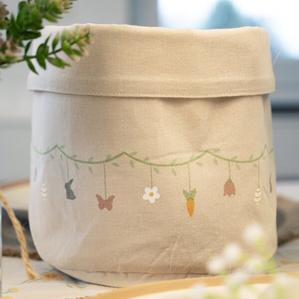 Bavlnený košík na pečivo Easter Joyful Beige