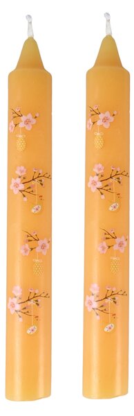 Vysoká svíčka Easter Blossom Honey 17,5 cm – set 2 ks