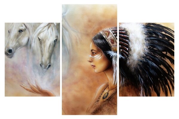 Obraz - Kúzla indiánov (90x60 cm)